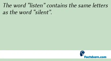 Interesting Fact About Word "Listen"